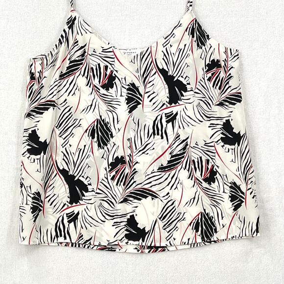 EQUIPMENT Layla Silk Print Cami Womens Small White Black Floral Leaf Print Layer - Picture 7 of 15
